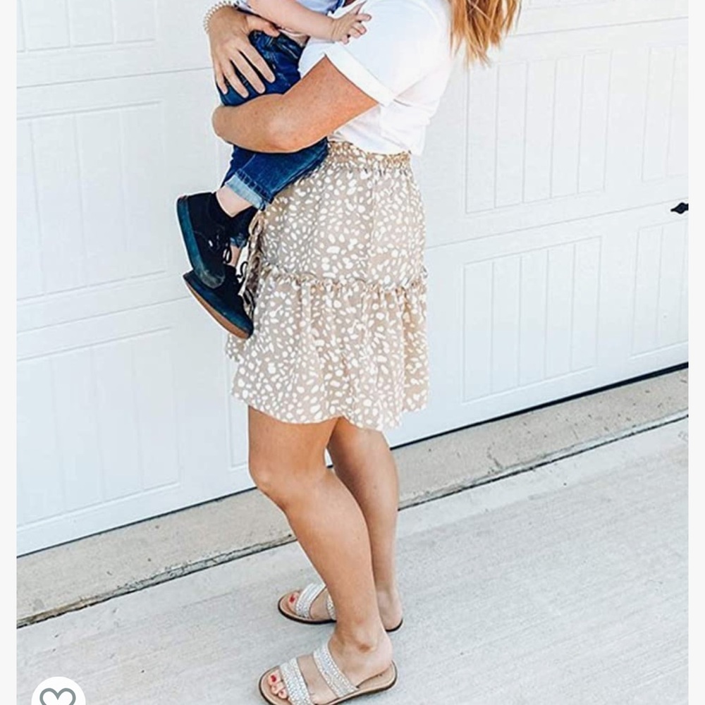 Alelly Women's Summer Cute High Waist Ruffle Skirt